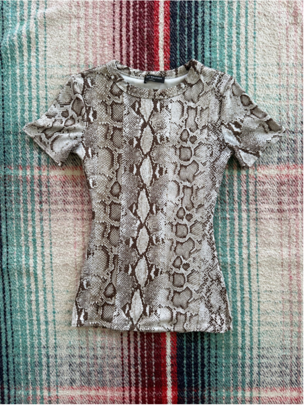Naked Wardrobe Snake Print Top XS